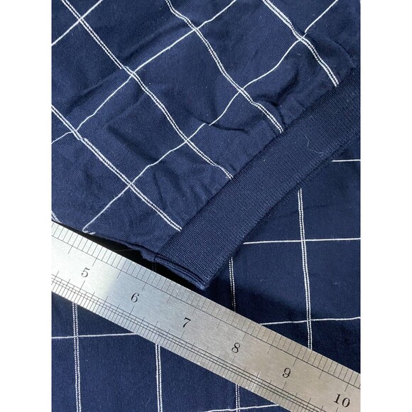Nautica Polo Shirt Men's XL Dark Blue Window Check Golf Performance Short Sleeve - Picture 9 of 10
